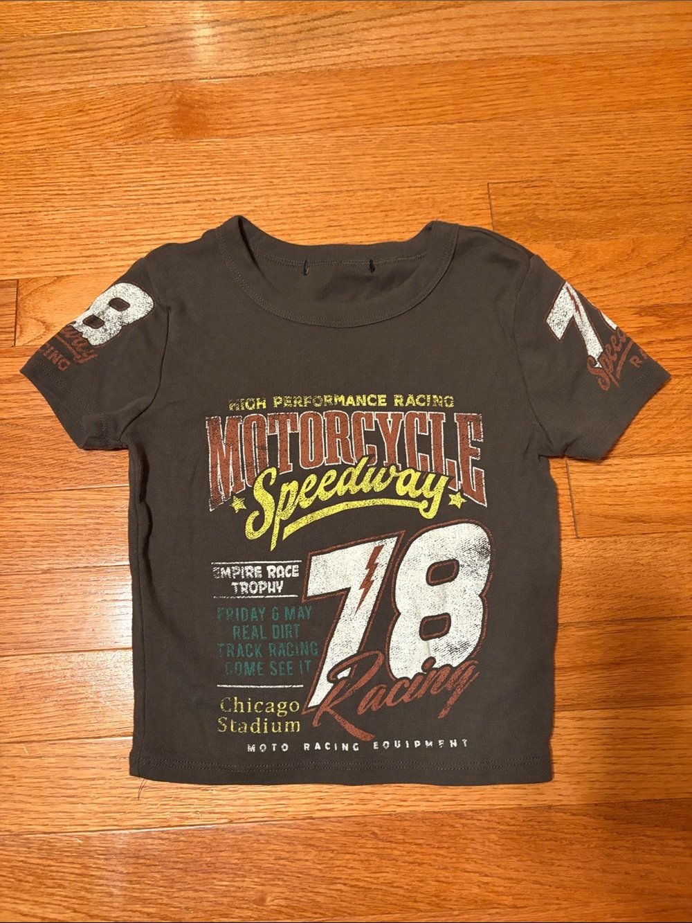 Windsor Black Motorcycle Speedway Crop Top